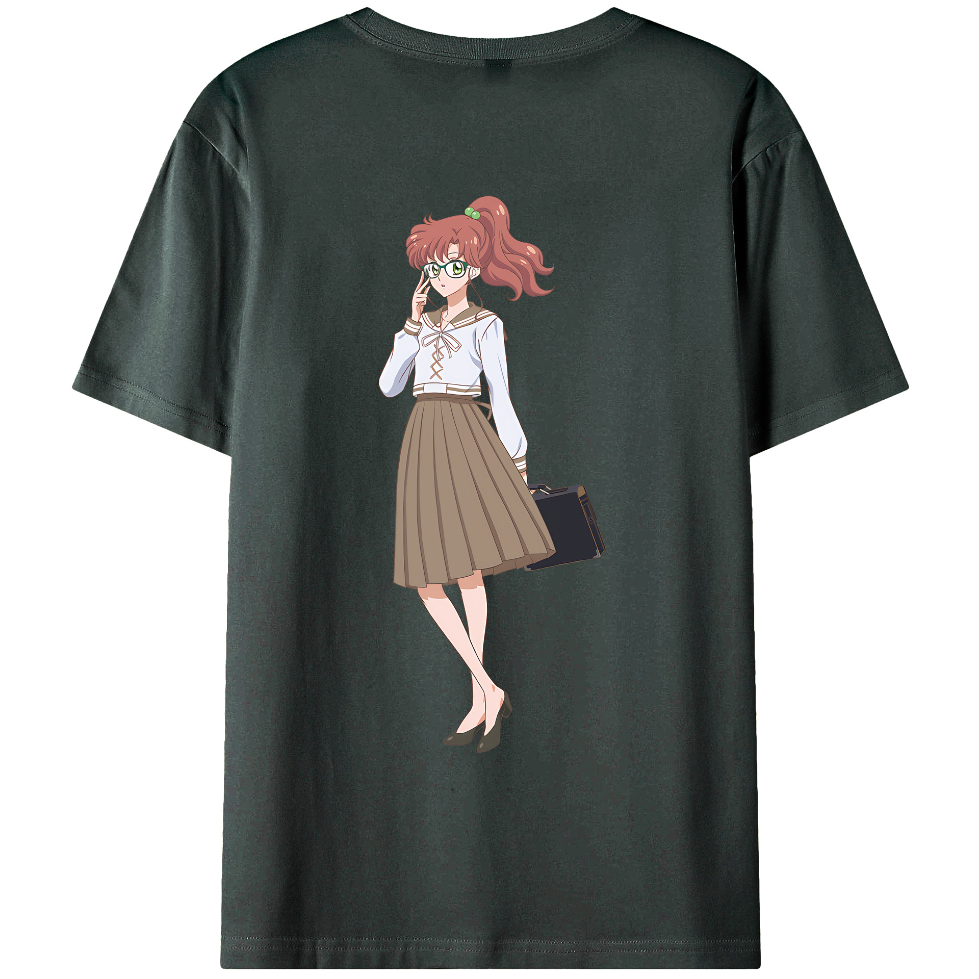 （画像用） 美少女戦士セーラームーン 木野 まこと きの まこと Sailor Moon Kino Makoto （セーラージュピター；Sailor Jupiter） 綿100％ メンズ半袖Tシャツ（バックプリント） 通気性